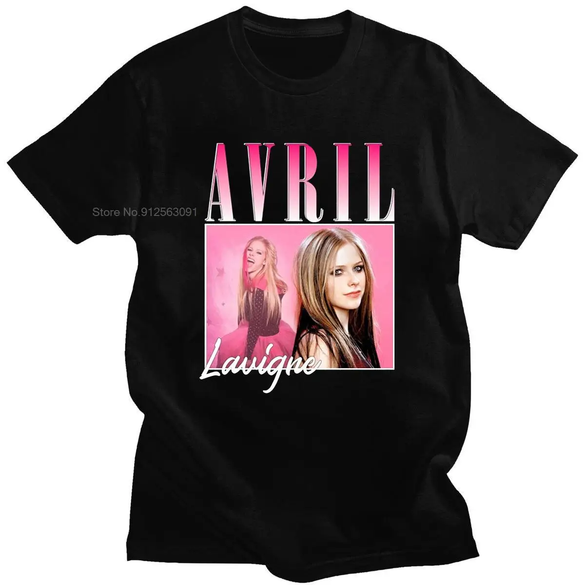 Avril Lavigne Popular Singer Classic Harajuku Print Summer Short-sleeved Design Cotton Loose Woman T-shirt Oversized Trend