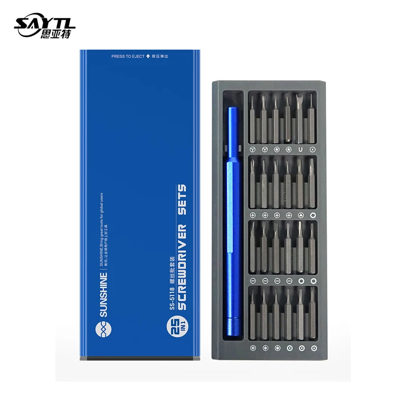 SAYTL Screwdriver Set Precision Magnetic Screw Driver Bits Mini Tool Case Dismountable For Smart Home PC Phone Repair Hand Tools