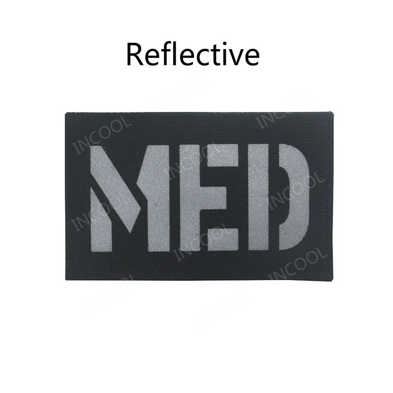 MEDIC Embroidered Patches IR Reflective MED Military Patches Tactical Combat EMT Fabric Embroidery Badges Glow In Dark