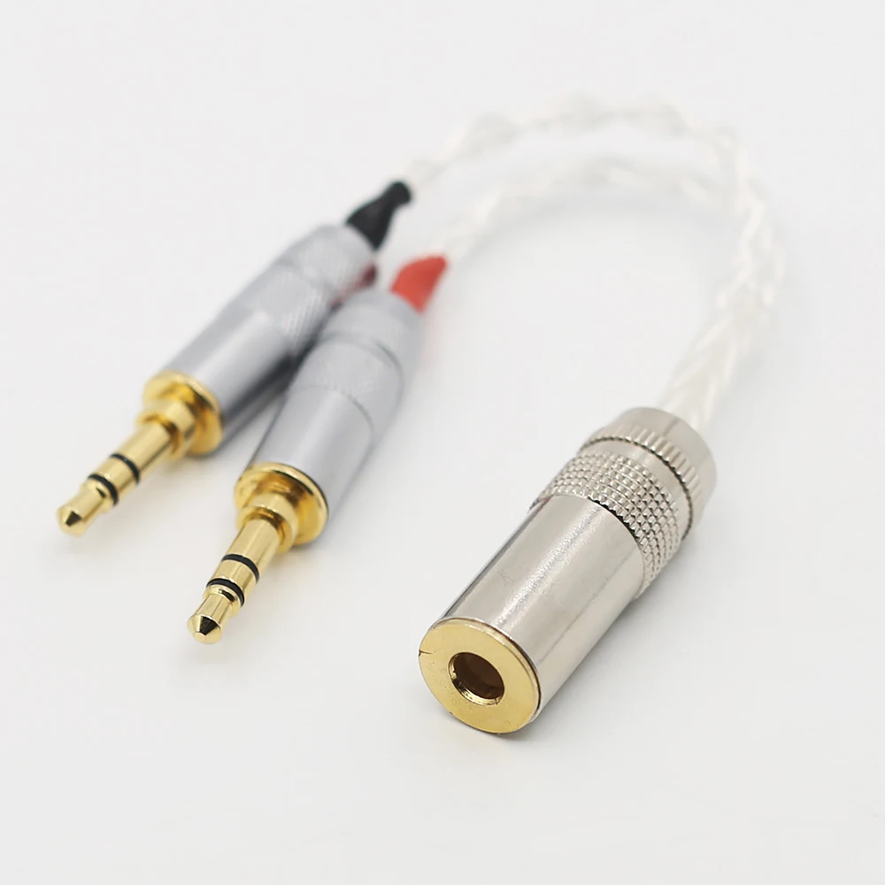 Audiocrast-Cable macho a hembra balanceado, chapado en plata, 2x3,5mm, 4,4mm, para REPRODUCTOR DE Pono PHA-3