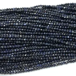 Veemake Blue Sapphire Faceted Small Round 06725