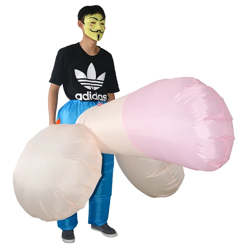 Costume gonflable de dessin animé pour adultes, costume d'Halloween, jeu de performance, soirée séparés ante, femme et homme