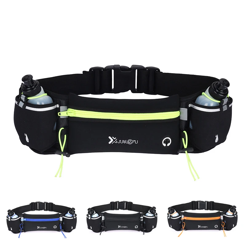 Outdoor Sports Unisex Marathon Running Waist Pack Fitness Multi-function Kettle Pouch Dual Pocket Close Mobile Phone Fanny Bag