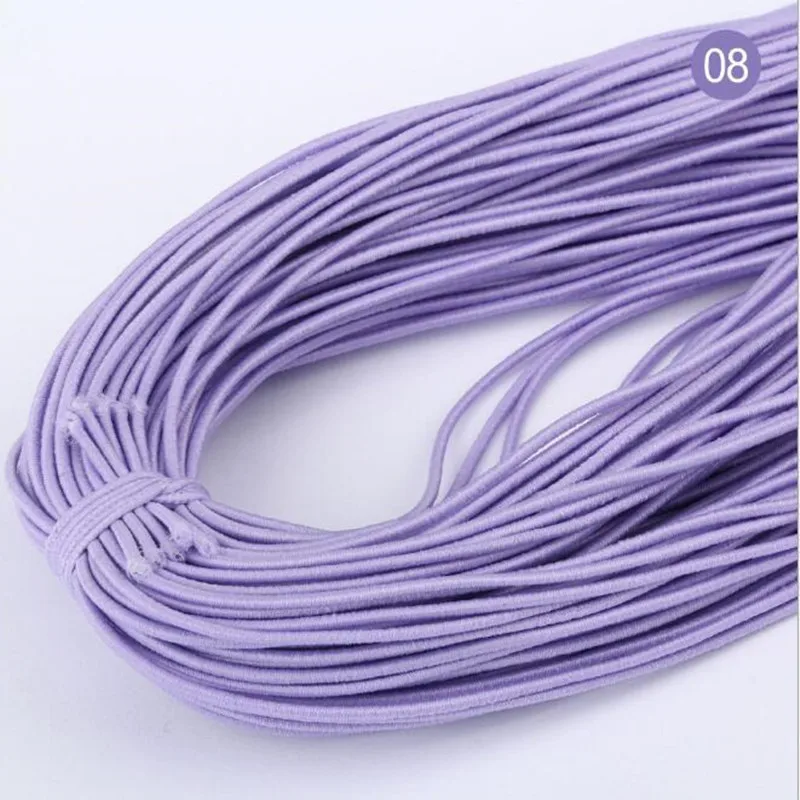 1mm Colorful High-Elastic Round Elastic Band Round Elastic Rope Rubber Band Elastic Line DIY Sewing Jewelry Accessories 9yards