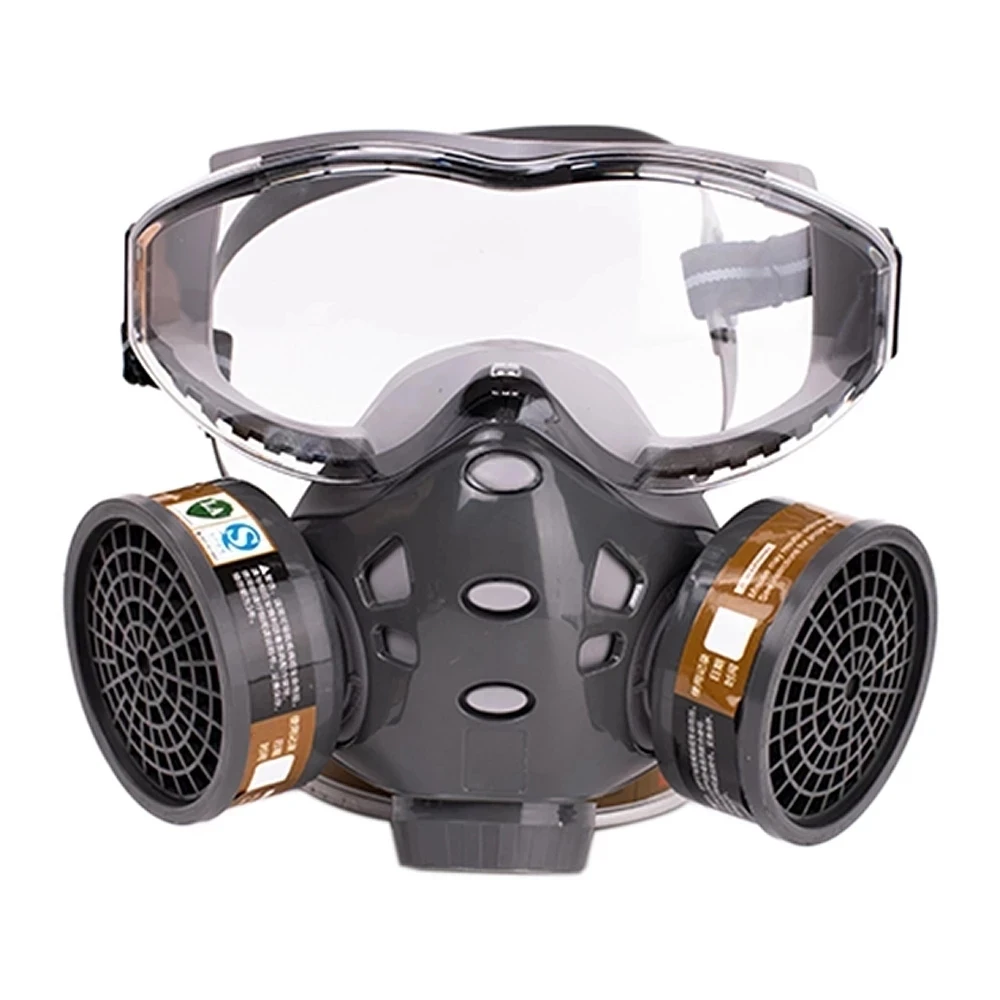 8200 Anti-Virus And Dust-Proof Mask Half-Face Protection Chemical Respirator With Filter Safety Goggles Industrial Spray Paint