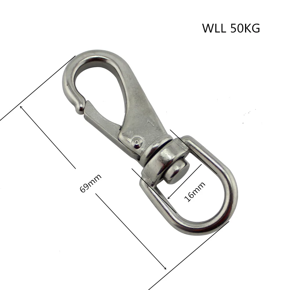 69mm(0#) 10pieces per  lot, China Supplier High Quality Stainless Steel Swivel Snap Hook for Sale , dog leash,bag  buckles,