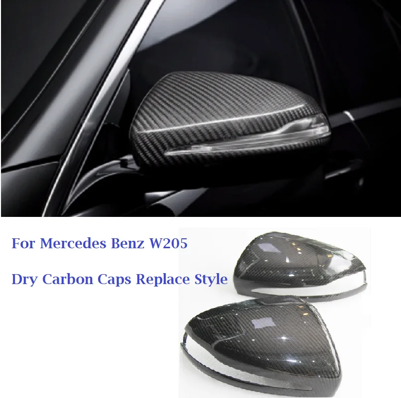 

Fit For Mercedes Benz W205 W222 W213 W238 X205 Benz AMG C S GLC E Class Dry Carbon Mirror Cover Carbon Caps Replace Style