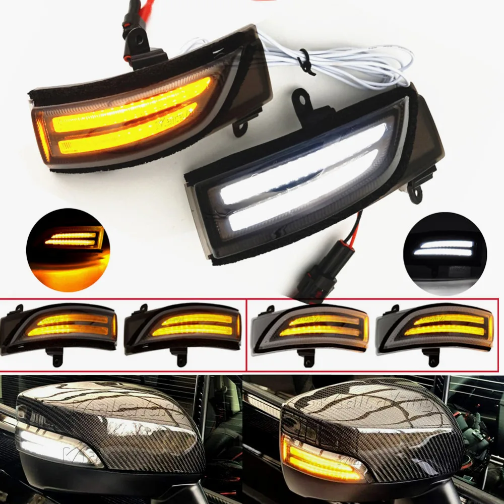 LED Dynamic Blinker Side Mirror Indicator Light For Subaru WRX STI Crosstrek Forester Outback Turn Signal Lamp Amber/White Smoke