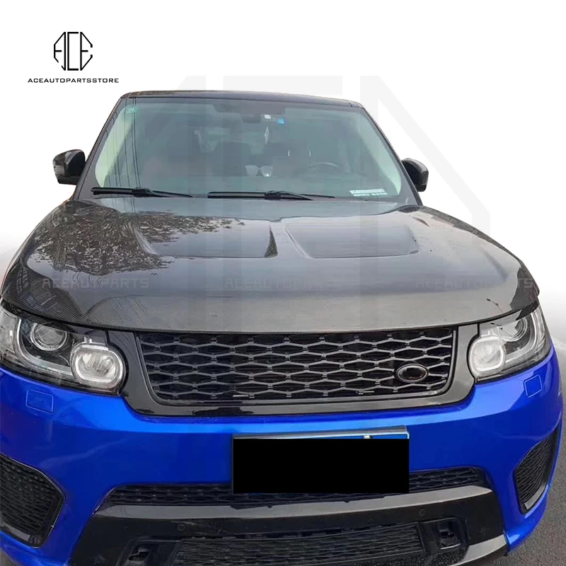 

Fits For Land Rover Range Rover Sport SVR Carbon Fiber Front Engine Hood Cover Car Style 2014 2015 2016 2017 2018 2019