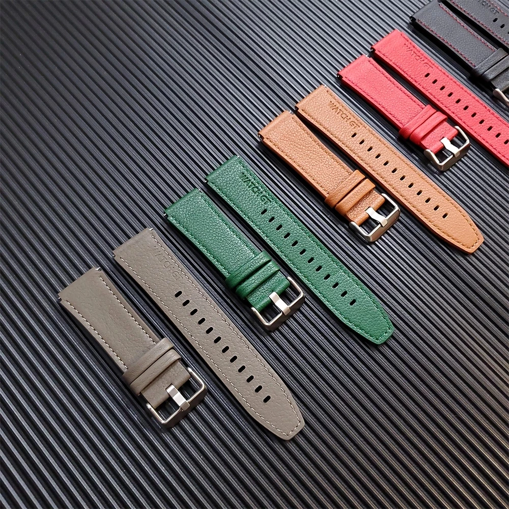 Huawei Watch Gt 2 Pro 용 가죽 시계 스트랩, Huawei Watch Gt2 Pro 팔찌 밴드 용 오리지널 정품 가죽 교체 밴드