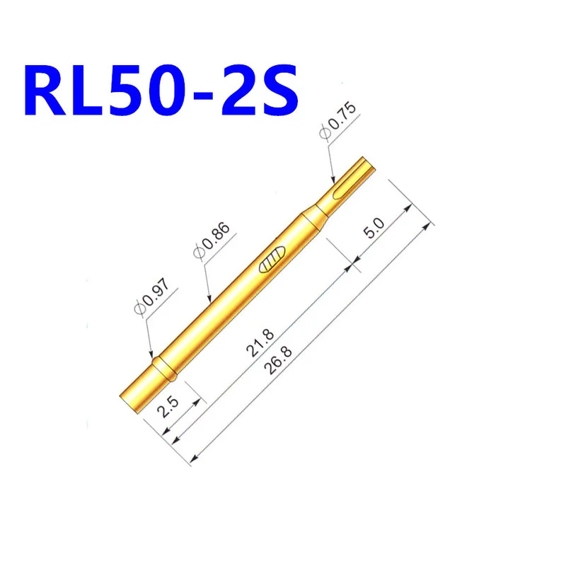 100PCS/Pack Test Needle Sleeve RL50-2S Outer Diameter 0.86mm Total Length 26.8mm Welding Wire Needle Seat