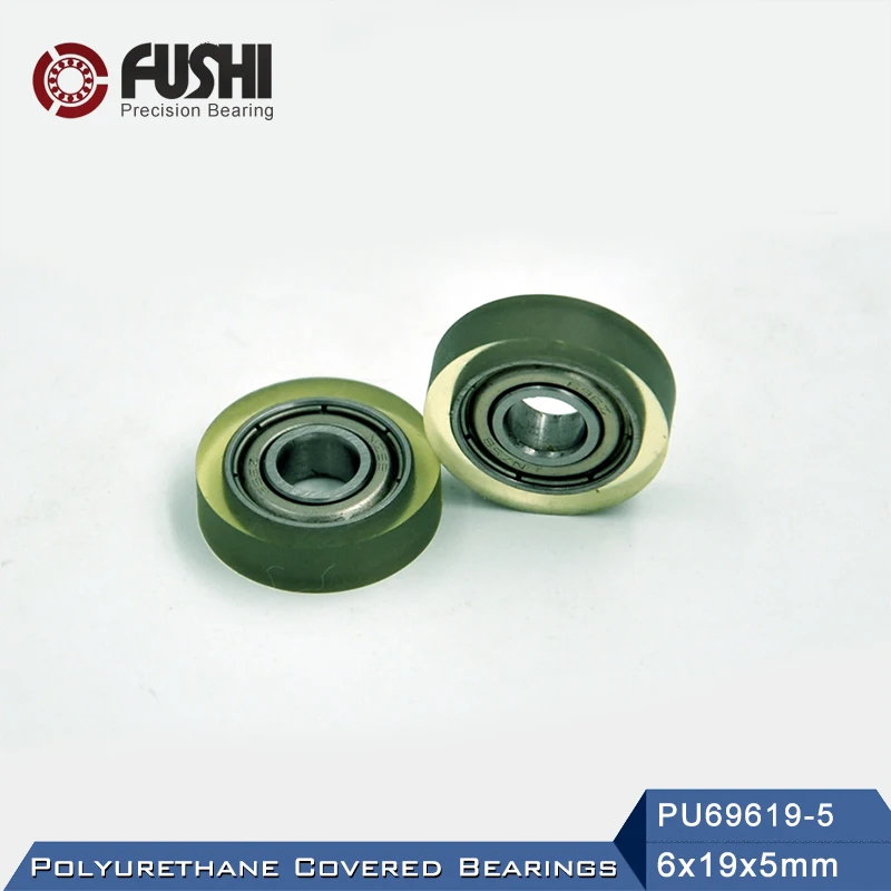 PU 696 Polyurethane Covered Bearing 6*19*5 mm ( 4 PCS ) Shaft 3mm PU69619-5 Urethane Cover PU696 Bearings