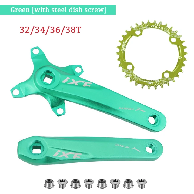 IXF Mountain Bike Crankset Mtb Square Tip Crank 104 Bcd Candle Pe