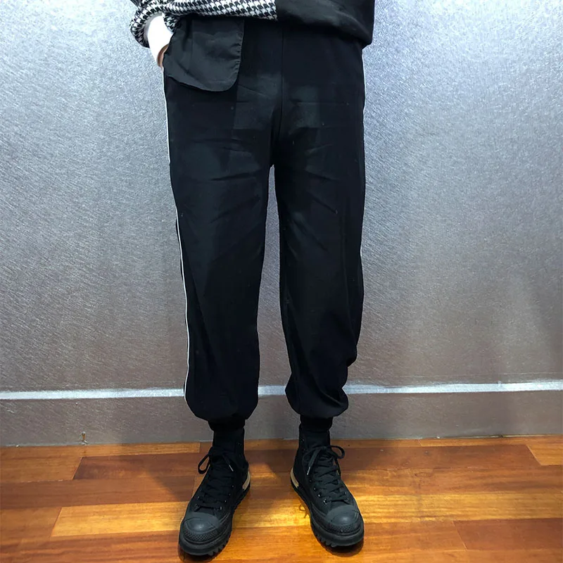 Men 2021 new youth loose and simple small foot pants tide brand Korean version of sports pants pants