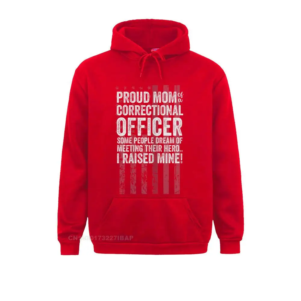 Womens Proud Mom Of A Correctional Officer Corrections Mother Hoodie Men's Sweatshirts Gothic Hoodies Coupons Slim Fit Clothes