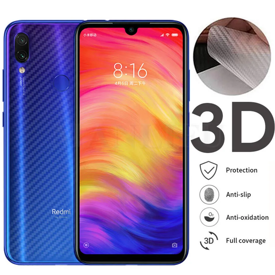 Xiaomi用カーボンファイバーバックフィルム,xiaomi mi 9 cc9 cc9e 9t pro a3 lite redmi note 9s 8 k30pro用スクリーンプロテクター