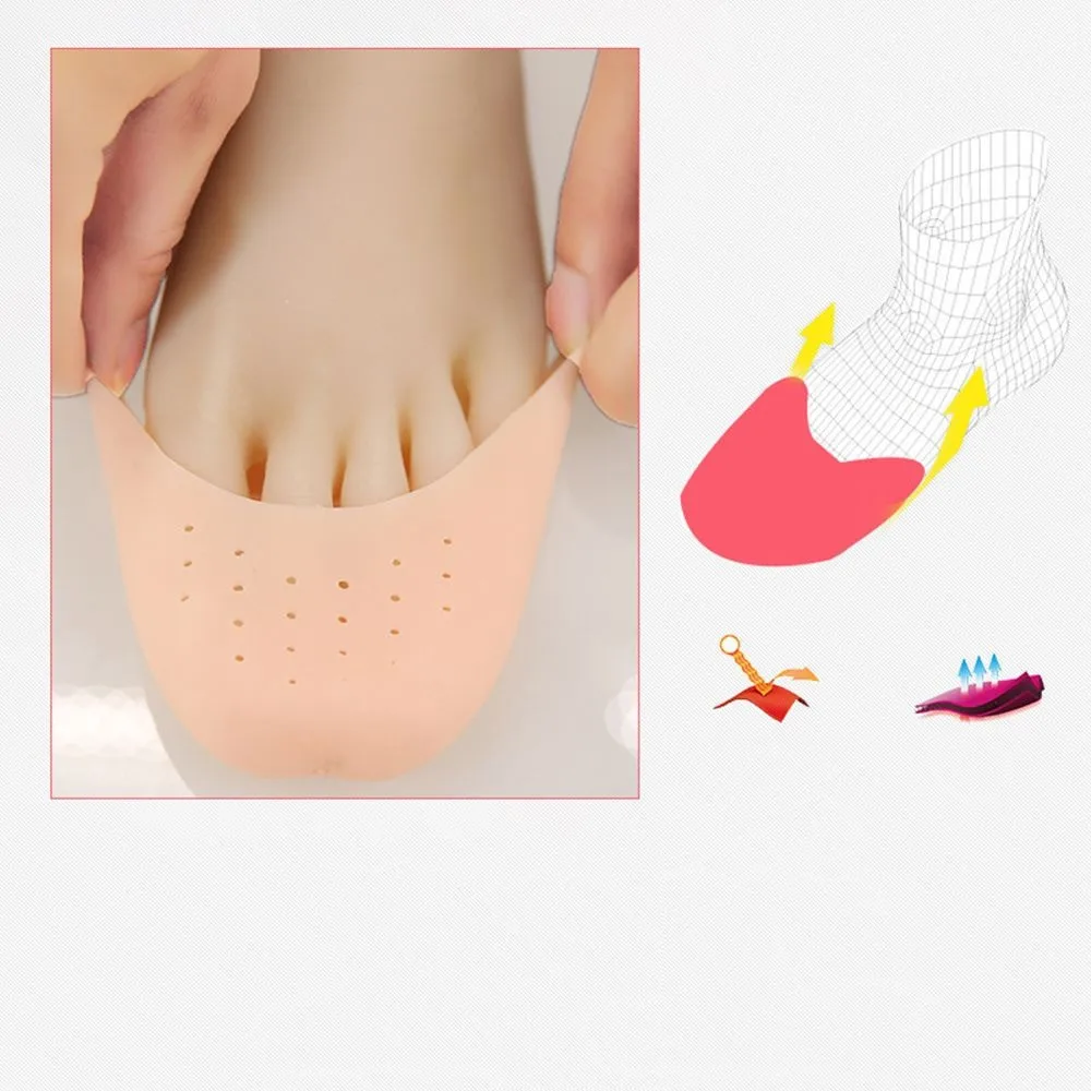 Silicone Gel Dance Point Pads for Ballet Dancing Foot Tip Protector with Air Hole Breathable Sole Shock Absorbing Inserts