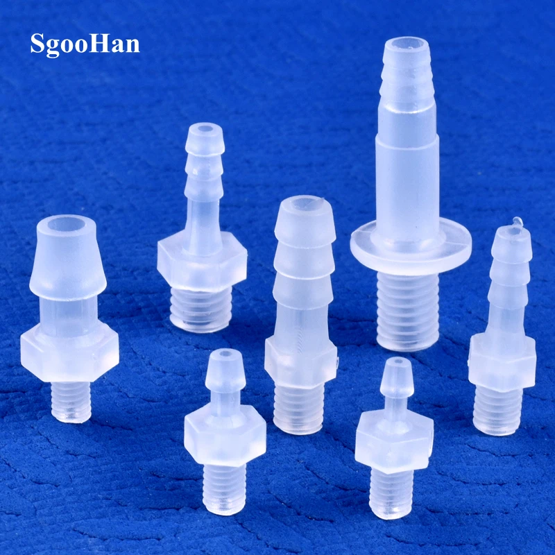 

5~200pcs M5 M6 M8 Thread To 2~10mm PP Pagoda Direct Connectors Aquarium Tank Adapter Irrigation System Water Pipe Hose Joints