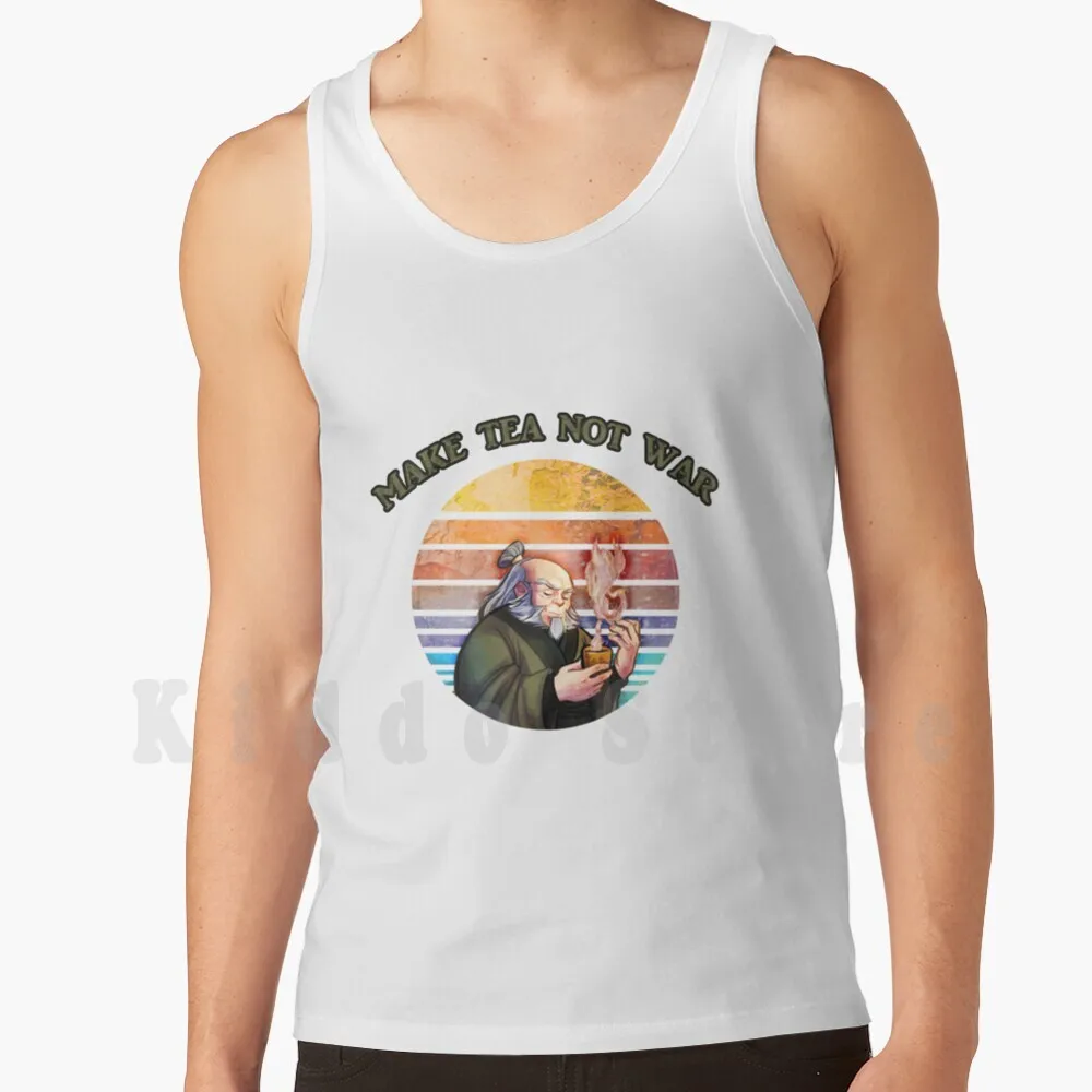 Jasmine Dragon Make Tea Not War Uncle Iroh Tank Tops Vest 100% Cotton Iroh Make Tea Not War Peaceful Tea Drinker Funny