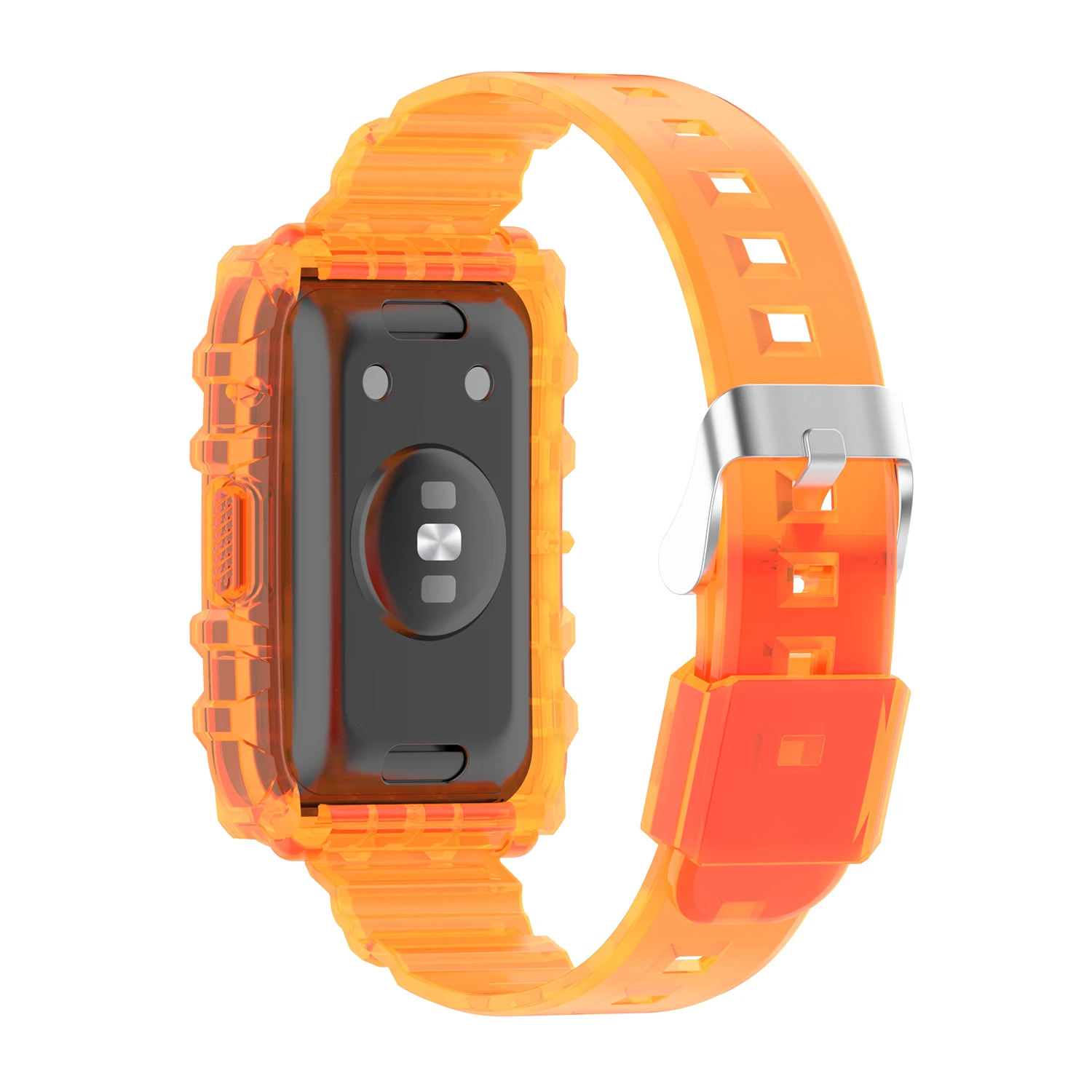 Sport Transparent Strap For HUAWEI Watch Fit Crystal Clear Replacement Band With Rugged Bumper Case for Huawei Fit Accessories