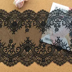 High quality wide 35CM eyelash lace accessories handmade DIY clothing veil wedding fabric