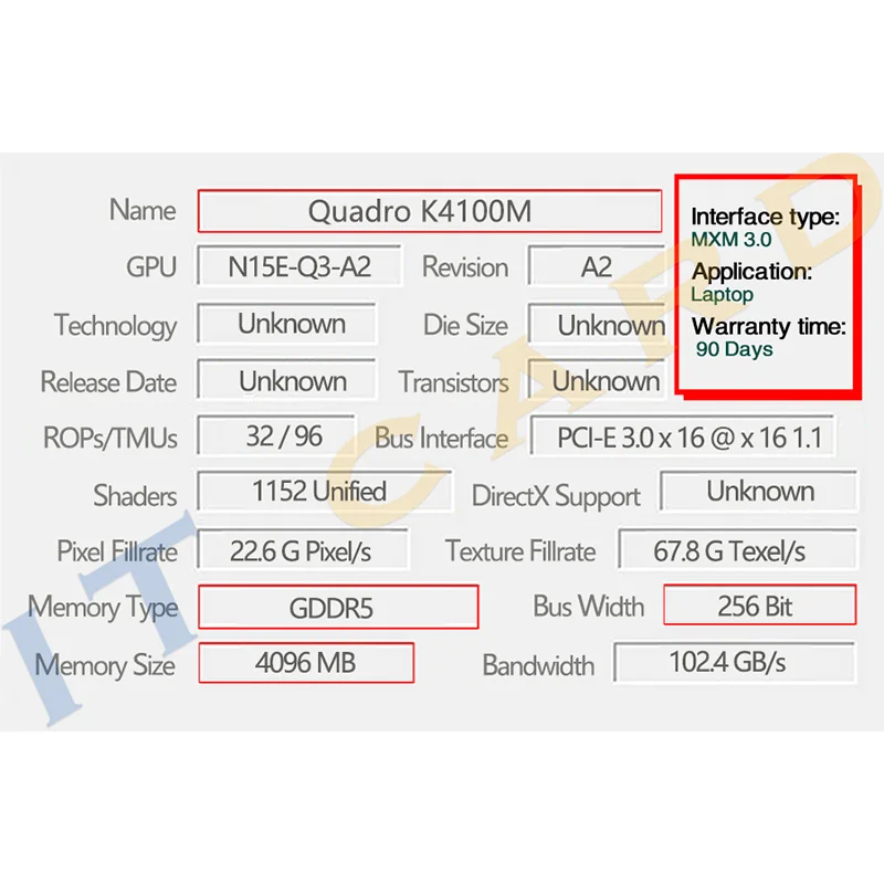 Tarjeta Gráfica NVIDIA Quadro K4100M para iMac A1312 2010-2011 - imagen 3