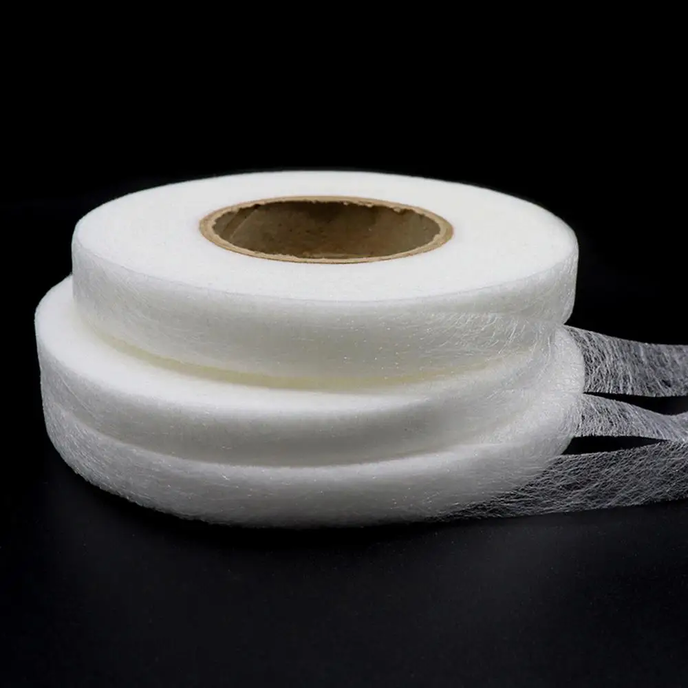 White Double Sided Sewing Accessory Adhesive Tape Cloth Apparel Fusible Interlining  Fabric Tape