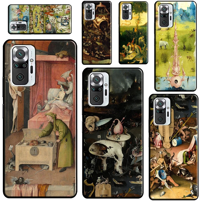 Hieronymus Bosch Art Painting Soft Case For Xiaomi Redmi Note 11 10 8 9 Pro 9S 10S 11S Phone Cover For Redmi 9 10 9C 9T