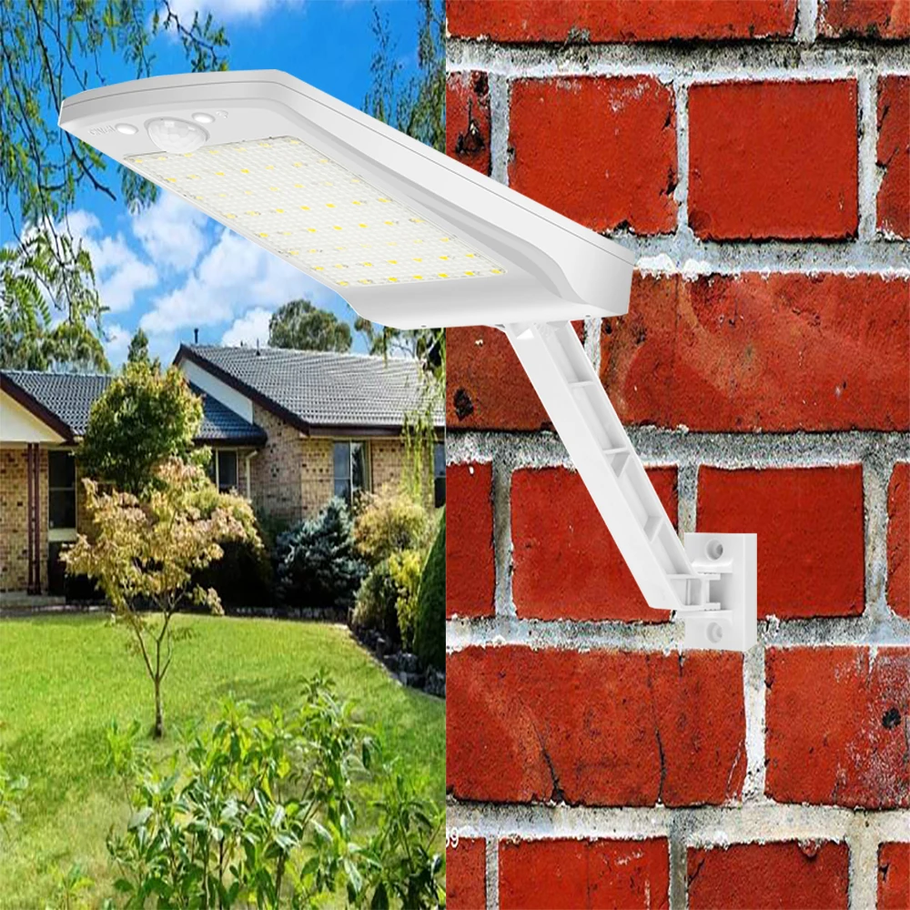 solar lamp post lights outdoor Waterproof pir Motion Sensor spotlight remote controller rotable pole light#