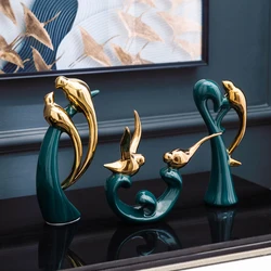 Bedroom Decor Accessories Abstract Ceramic Sculpture Home Decoration Bird Statue For Decoration Living Room Office Desk Decor