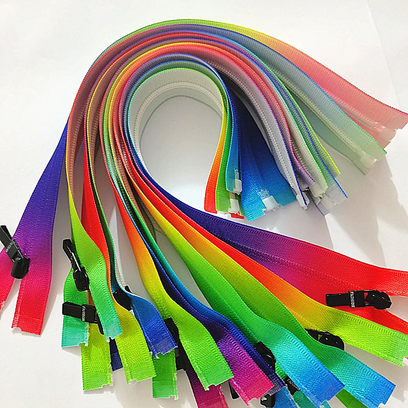 10/20/50pcs 3# Open end 70cm(27.5 inch) colorful nylon zipper, Printed Nylon Zippers DIY tailoring,sewing craft Garment