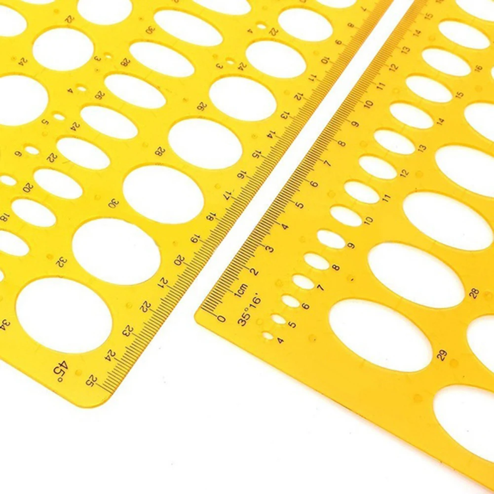 21cm/25cm Ellipse Drafting Drawing Stencil Mechanical Ruler Oval Round Template