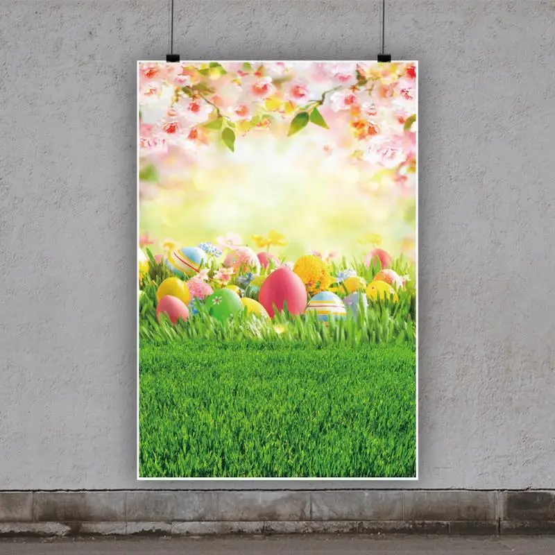 Yeele背景写真撮影春自然景観イースターの花の緑の草卵intreior背景photocall