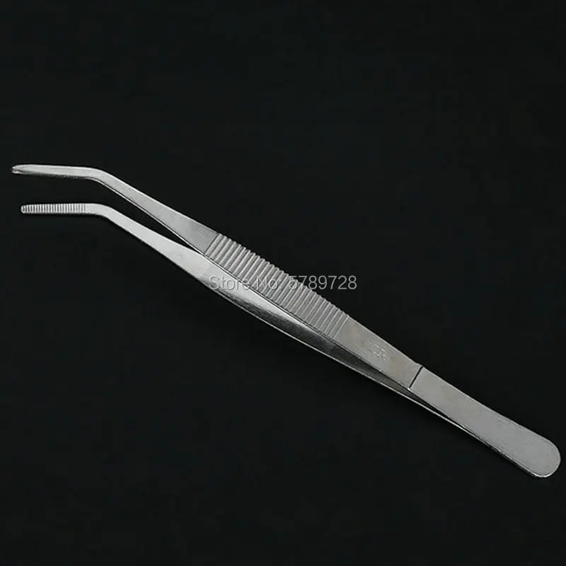 10pcs 12.5cm to 30cm Stainless Steel Curved head Medical Tweezers First Aid Kit Accessories Used in medical laboratories