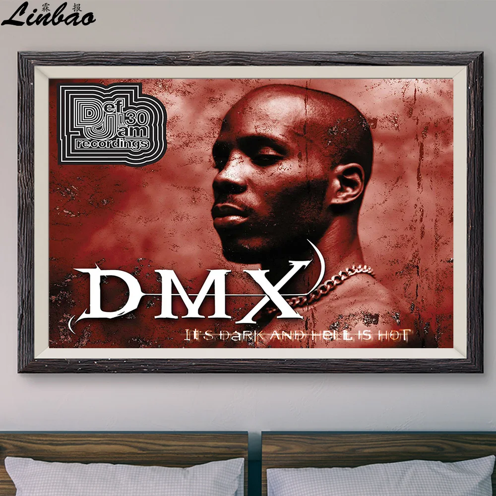 DMX Hip Hop Rapper Legend Star Silk Poster Home Decoration Wall Art Christmas Gift