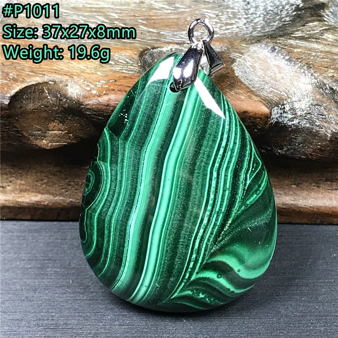 

Natural Green Malachite Chrysocolla Pendant For Women Men Healing Luck Gift 37x27x8mm Beads Crystal Stone Silver Jewelry AAAAA