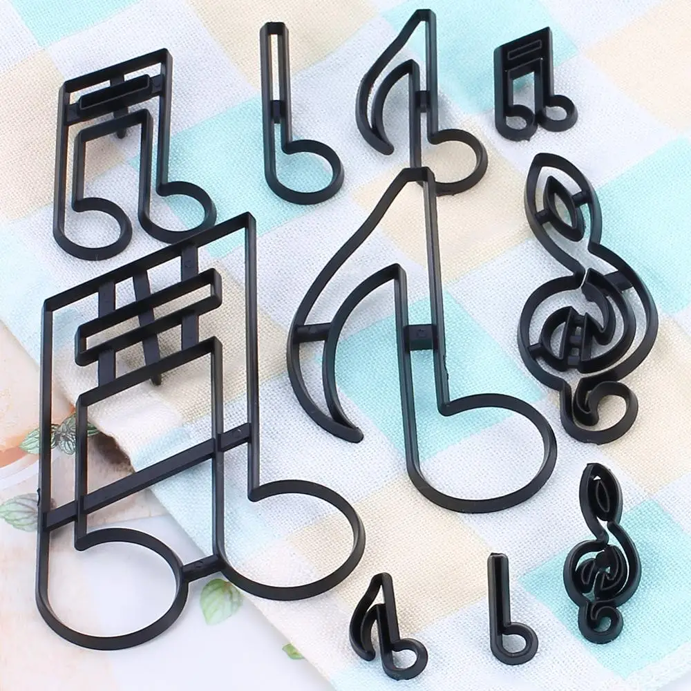 Musical Symbol Note Cookie Cutter Plastic Biscuit Knife Baking Fruit Cake Kitchen Tools Mold Embossing Printing