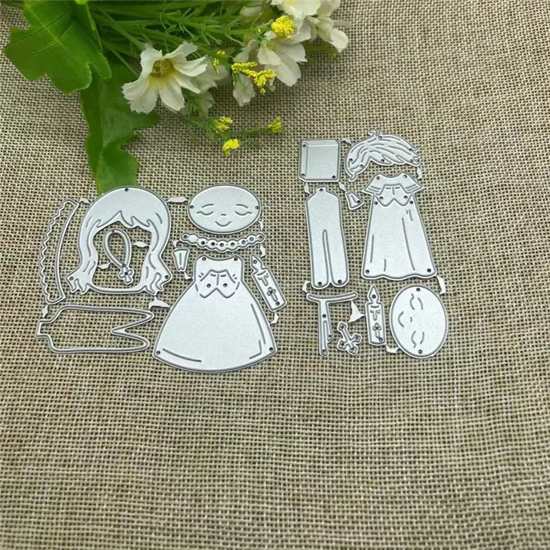 Boy&Girl Pure Angel  Metal  Cutting Dies Stencils For DIY Scrapbooking Decorative Embossing Handcraft Die Cutting Template