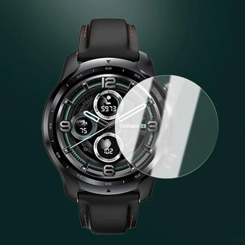 Película protetora transparente de vidro temperado para smartwatch, película protetora para ticwatch pro 3 ultra gps/pro 3/pro3 lte/pro x watch