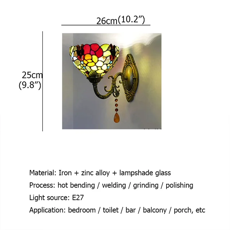 Imagem -06 - Oulala Luzes de Parede Tiffany Luminária Led Contemporária para Casa Quarto Sala de Estar