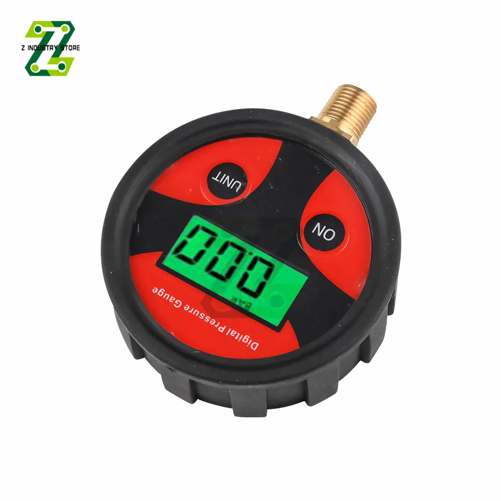 Pressure Gauge 0-200PSI Tire Pressure Monitoring LCD Backlight Digital Tire Gauge Monometer for Car Truck Bike Car Tyre