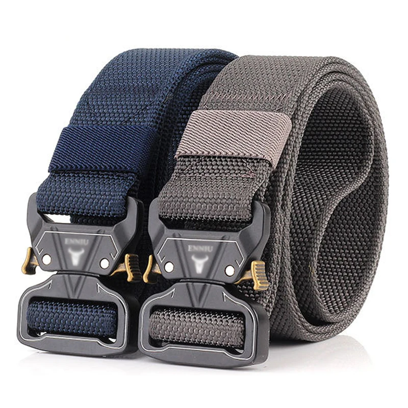 

2023 Military Tactical Quick Metal Buckle Belt 1000D Oxford Wear Resistant Outdoor Fighting Molle Nylon Versatile Belt 5 colors