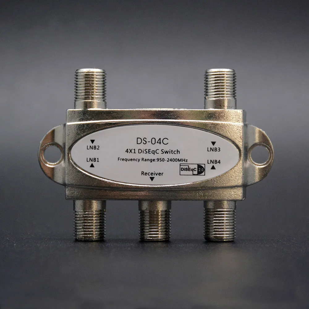 4 en 1 4x1 DiSEqc 4 voies Large Bande Commutateur DS-04C Isolation Élevée allergique 4 Plats Satellite 4 LNB Pour Récepteur Satellite