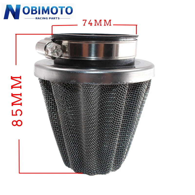 NOBIMOTO Air Filter Mushroom Head 35 38 42 45 48-52 58 MM Motorcycle Cleaner For Honda Kawasaki Yamaha Scooter KL-005