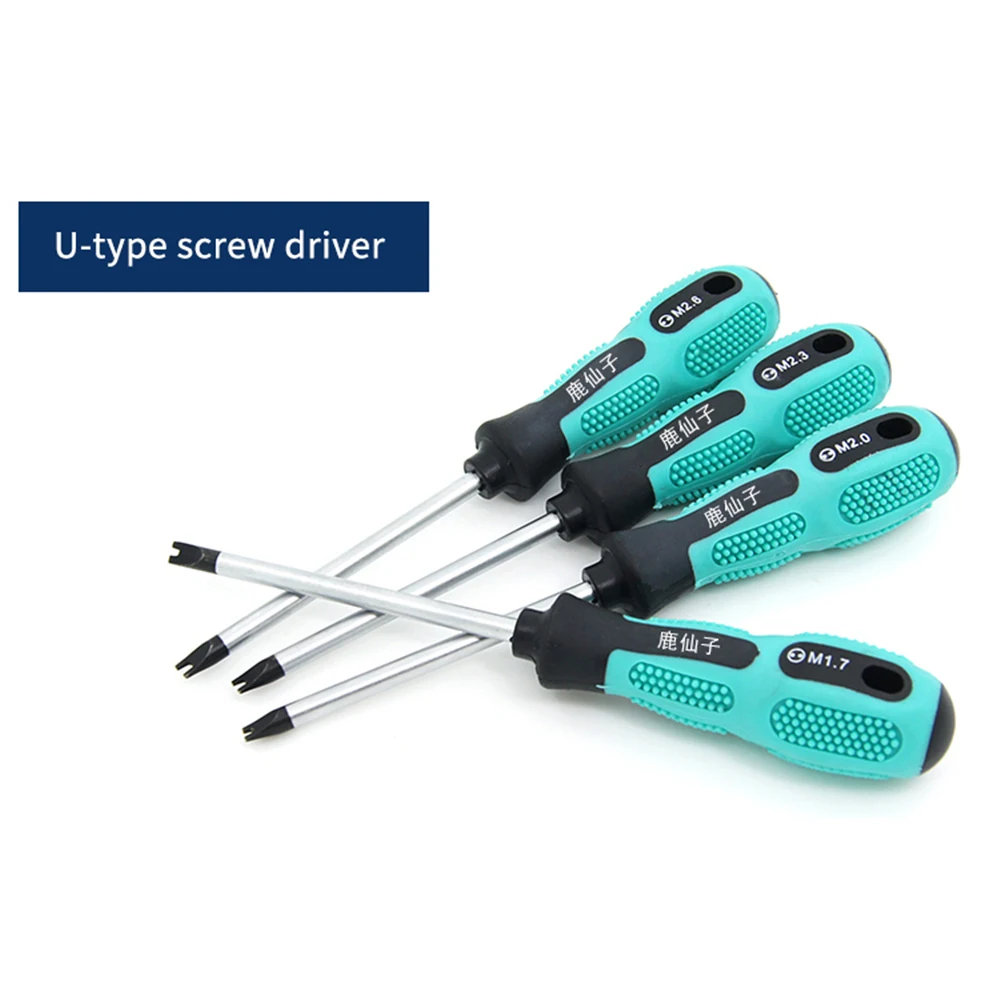 LUXIANZI 4pcs Precision Screwdriver Set Magnetic Mini Screwdriver Set Y/U Shaped/Triangle Screwdriver Kit Destornillador