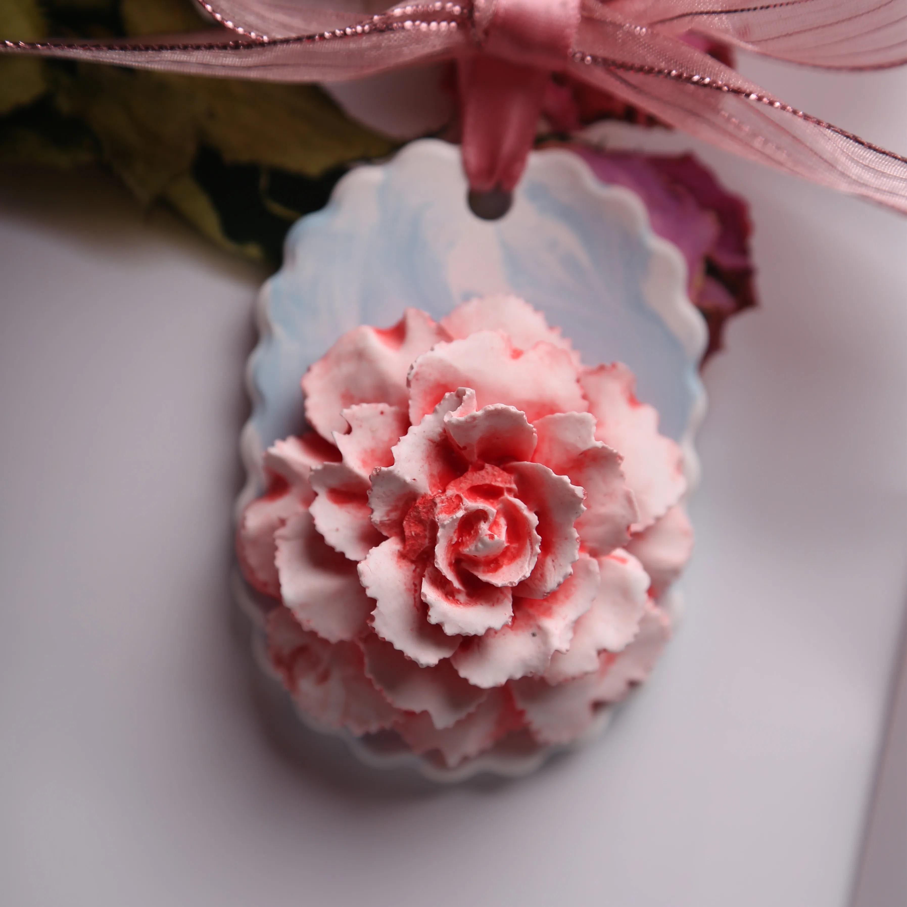 Carnation Flower silicone mold plaster flower mold for pendant decoration silicone soap mold