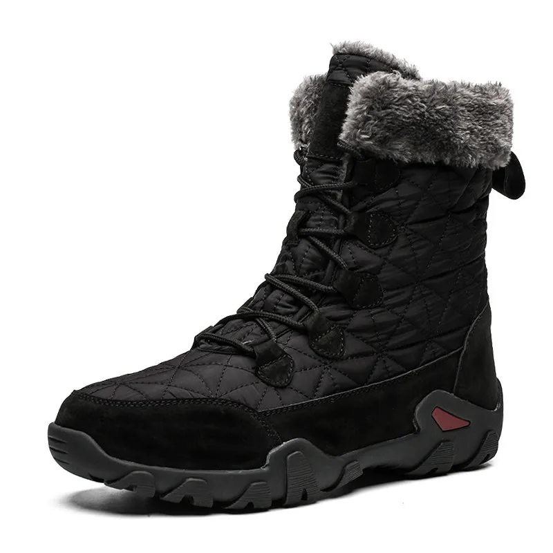 New Winter High Help Men Snow Boots Waterproof Man Boots Man Fur Thick Plush Warm Men\'s Boots Male Ankle Boots Big Size 38-48