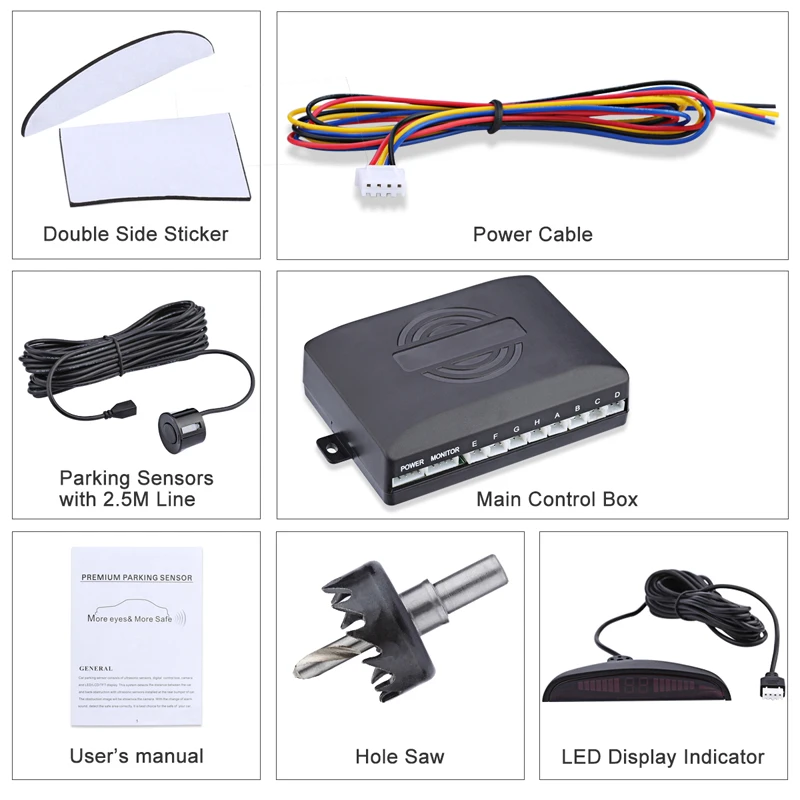 Parking Sensor With 8 Sensors Reverse Backup Car Parking Radar Monitor Detector System for Lexus LF-Gh SC IS250C HS SC430 LS600h