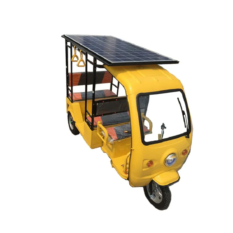 Hot Sale 6-7 Passengers Electric Tricycle Vehicle For Adults Mobility Scooter Tuk Tuk Car With Solar Panels Free Shipping By Sea