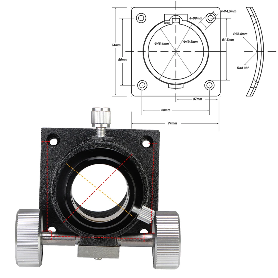 SVBONY 1.25'' Rack and Pinion Focuser Newtonian Reflector Focuser for Newtonian Reflector Telescope SV181